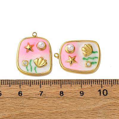 304 Stainless Steel Enamel Pendants STAS-L299-18G-01-1