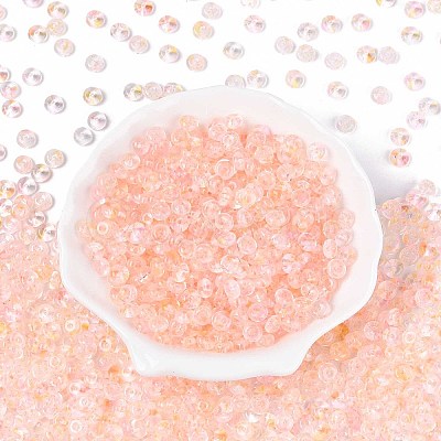 Baking Paint Transparent Glass Beads DGLA-T004-07J-1