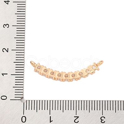 Brass Micro Pave Clear Cubic Zirconia Pendants KK-C076-21G-1