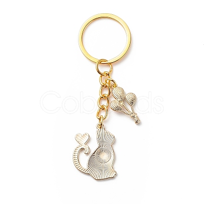 Cute Enamel Cat Pendant Keychain KEYC-JKC00420-1