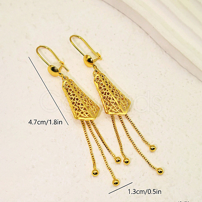 Hollow Brass Hoop Dangle Earrings for Women VK7557-2-1