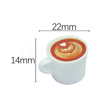 Resin Miniature Coffee Cup Ornaments LS-PW-WG14105-04-1