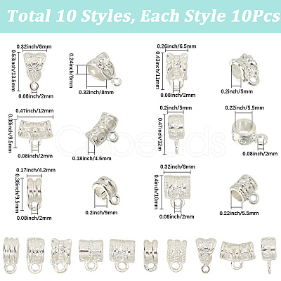 100Pcs Alloy Cord Ends Kits DIY-SC0029-58S-1