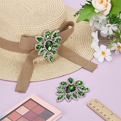 2Pcs Glass Rhinestone Cabochons RGLA-FG0001-28S-04-1