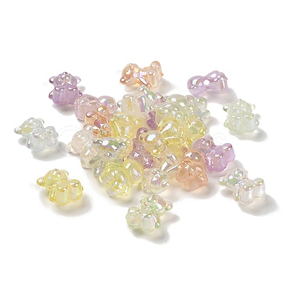 UV Plating Luminous Rainbow Iridescent Acrylic Beads LACR-R001-01A-1