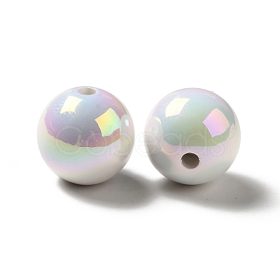 UV Plating Rainbow Iridescent Acrylic Beads X-PACR-D070-01F-1