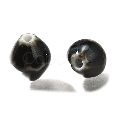 Vintage Style Glazed Ceramic Porcelain Beads PORC-H013-01-13-1