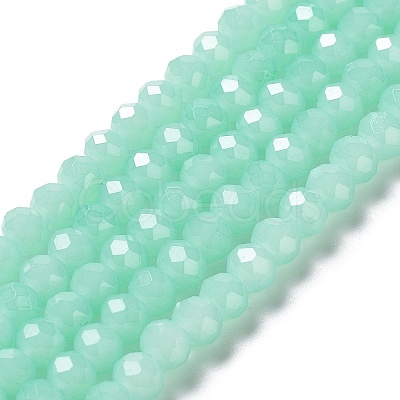 Baking Paint Imitation Jade Glass Bead Strands LS-DGLA-A034-J10mm-A22-1