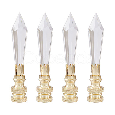 4Pcs Glass Lampshade Decorations AJEW-SW0001-03LG-1