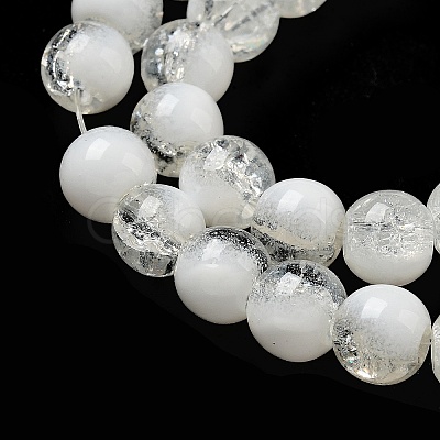 Crackle Glass Beads Strands GLAA-U001-8mm-07-1