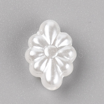 Opaque Acrylic Beads OACR-WH0026-01A-1