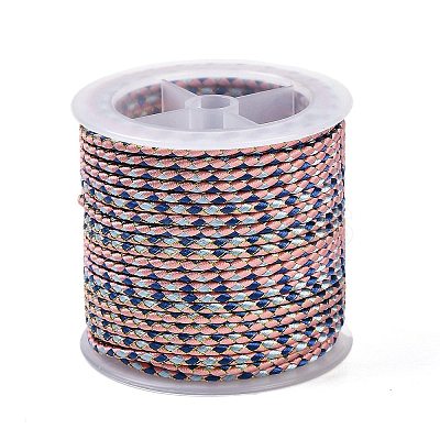 11M Polyester Braided Cord with Cotton Core & Metallic Thread OCOR-Z006-01-29-1