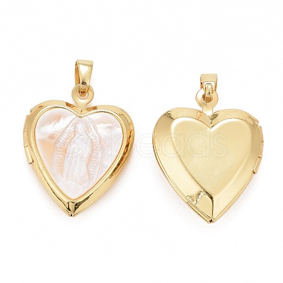 Natural Shell Pendants KK-I689-03G-1