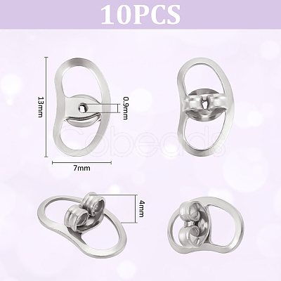 10Pcs Brass Ear Nuts KK-UN0004-78P-1