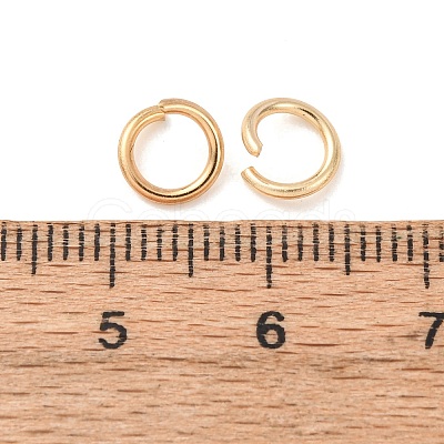 Brass Open Jump Rings KK-G604-08G-03-1