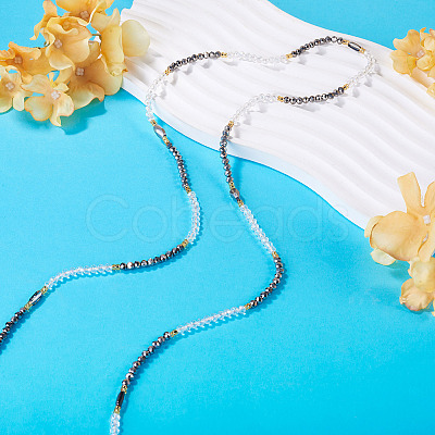 Glass Beaded Adjustable Waist Chains for Women AJEW-TA0005-78B-1