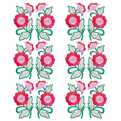 12Pcs Polyester Cotton Computerized Embroidery Thread Iron on Sew On Patches PATC-HY0002-09A-1