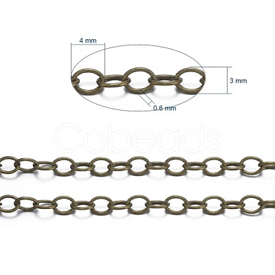 Brass Cable Chains X-CHC024Y-AB-1