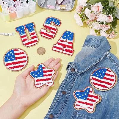 Towel Embroidery Cloth Iron on/Sew on Patches DIY-FG0004-48-1