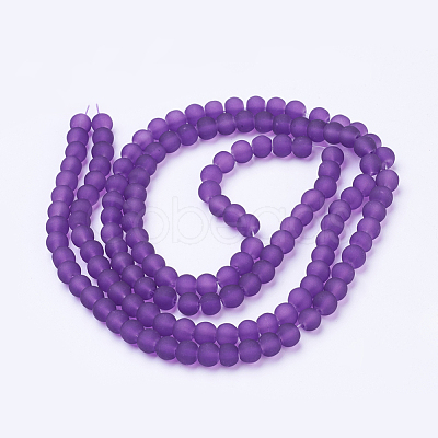 Baking Paint Transparent Glass Bead Strands GLAA-S031-6mm-36-1