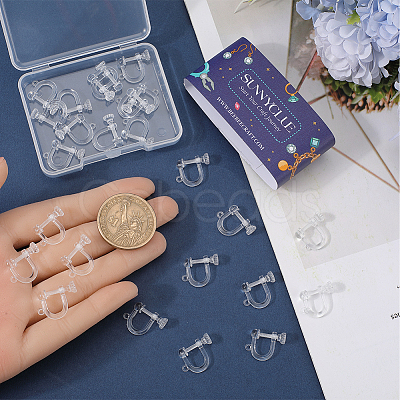 30Pcs Resin Clip-on Earring Findings FIND-SC0008-79-1