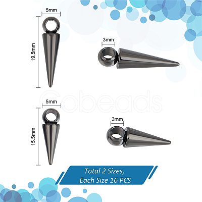 32Pcs 2 Style Stainless Steel Pendants STAS-UN0052-78-1