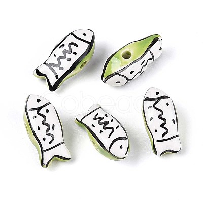 Handmade Porcelain Ceramic Beads PORC-T133-28J-1