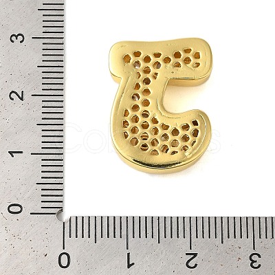 Rack Plating Brass Micro Pave Clear Cubic Zirconia Perdants KK-C067-11G-J-1