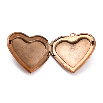 304 Stainless Steel Locket Pendants STAS-O147-01C-1