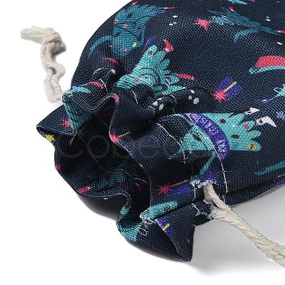 Christmas Theme Cloth Printed Storage Bags ABAG-F010-02B-05-1