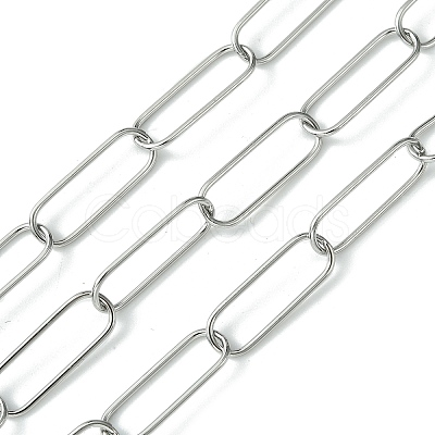 Tarnish Resistant 304 Stainless Steel Oval Link Chains CHS-K018-06P-1