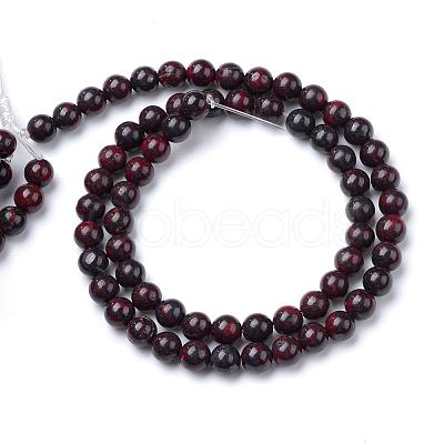 Natural Bloodstone Beads Strands G-R412-06-8mm-1