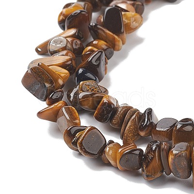 Natural Tiger Eye Chips Beads Strands LS-F012-2-1