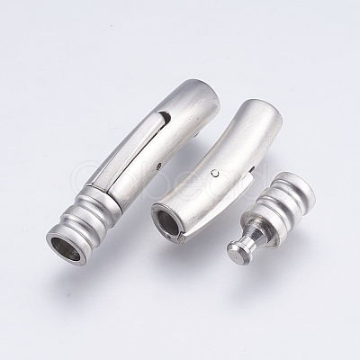 Tarnish Resistant 304 Stainless Steel Bayonet Clasps X-STAS-E427D-4P-1