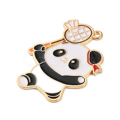 Sports Alloy Enamel Pendants ENAM-I079-01G-02-1