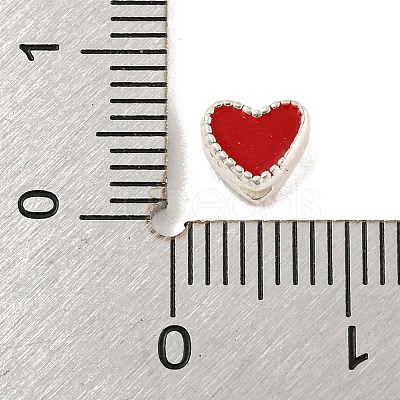 Heart Shape Silver 925 Sterling Silver Beads STER-A031-02D-1