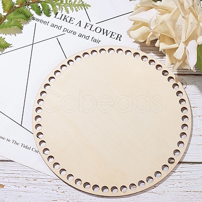 Cedar Wooden Basket Bottoms WOOD-WH0098-58-1