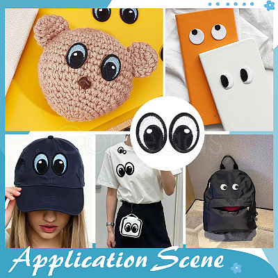 20 Pairs Eye Appliques DIY-PH0035-13B-1