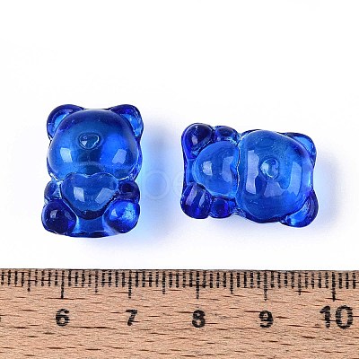Baking Paint Transparent Glass Beads DGLA-N018-02B-1