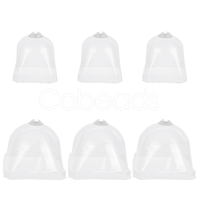 Plastic Plant Nursery Insulation Cover Bells Breathable Covers Frost Guard for Outdoor Succulent Flowers Warming AJEW-GA0001-85-1