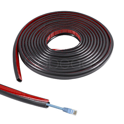 Self Adhesive Semicircular Hard PVC Cable Cover AJEW-WH0886-24B-1