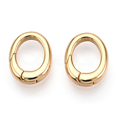 Brass Spring Gate Rings KK-N254-17G-1