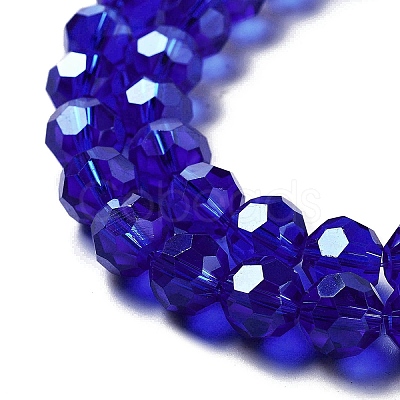Electroplate Transparent Glass Beads Strands EGLA-A035-T8mm-A06-1