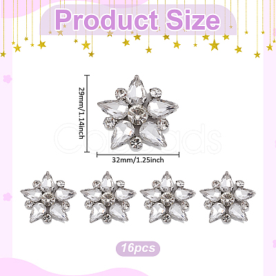 Stainless Steel & Glass Ornaments Accessories AJEW-WH0696-122A-1