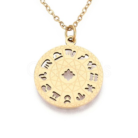 201 Stainless Steel Pendant Necklaces NJEW-T009-JN139-40-2-1