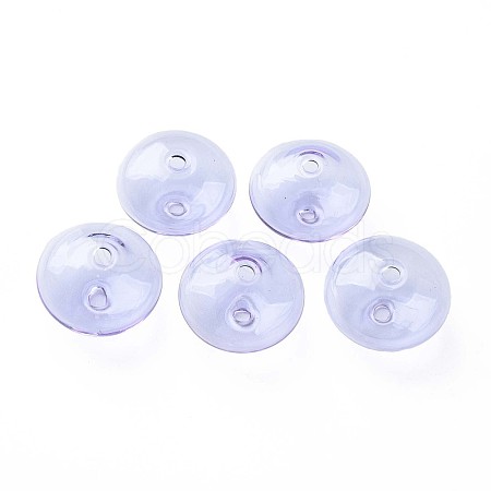 Transparent Handmade Blown Glass Globe Beads GLAA-T012-52B-1