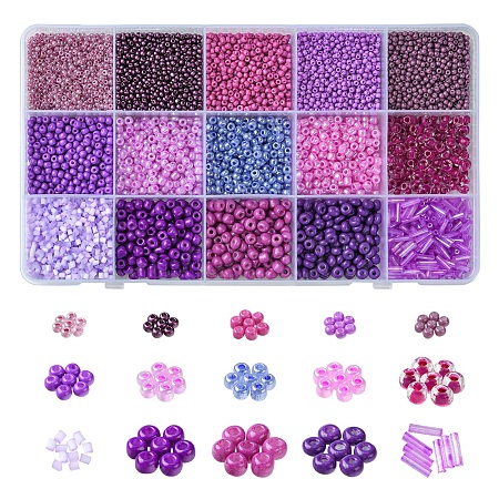 150G 15 Styles Baking Paint Glass Seed Beads SEED-FS0001-31B-1