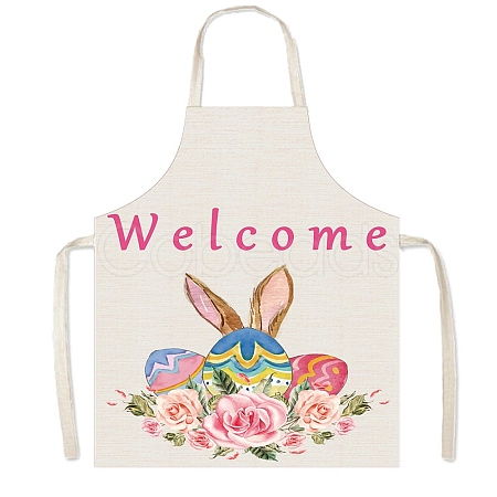 Easter Theme Polyester Sleeveless Apron PW-WG75993-04-1