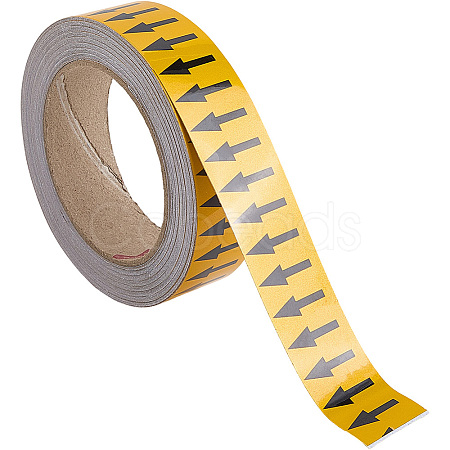 PVC Directional Arrow Tape for Pipe AJEW-WH20020-641A-1