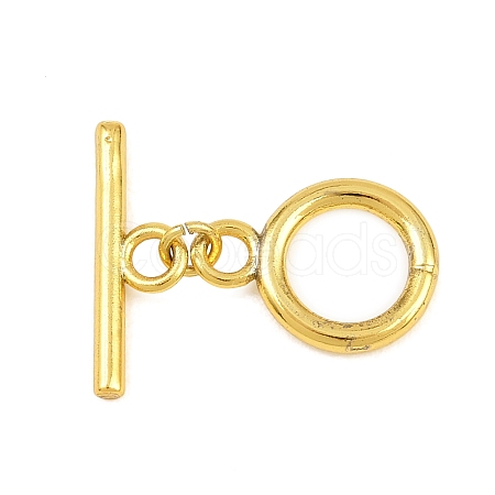 Ring Brass Toggle Clasps KK-G548-33G-1